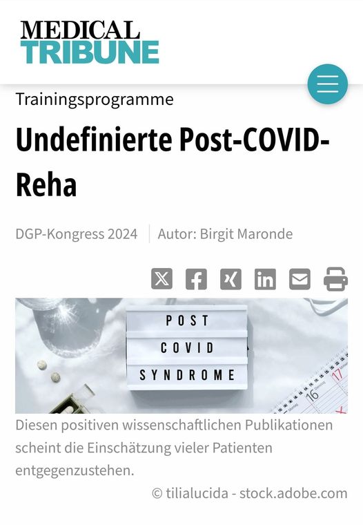 Mecial Tribune Undefinierte Post Covid Reha