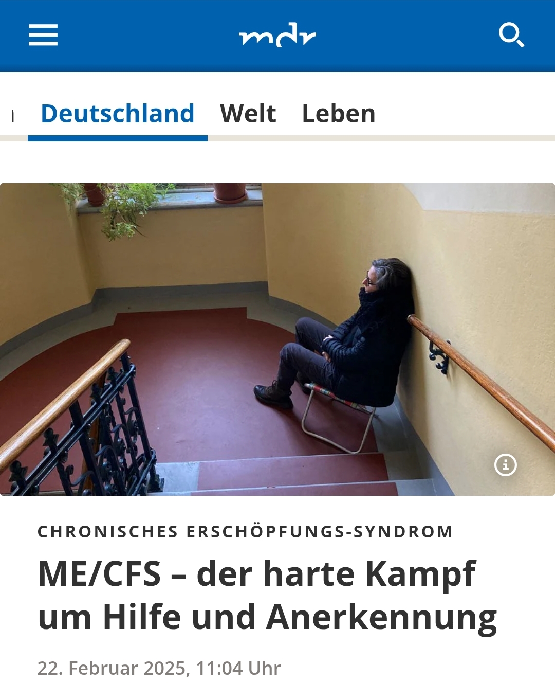 MDR mecfs Kampf Titelbild