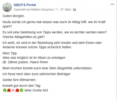 ME/CFS Tipps von Betroffenen für Betroffene: Wie könnt ihr euch den Alltag erleichtern?