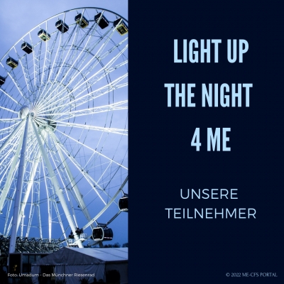 Teilnehmer der #LightUpTheNight4ME