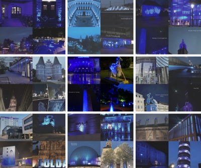 #LightUpTheNight4ME - Unsere Hoffnung trägt blau